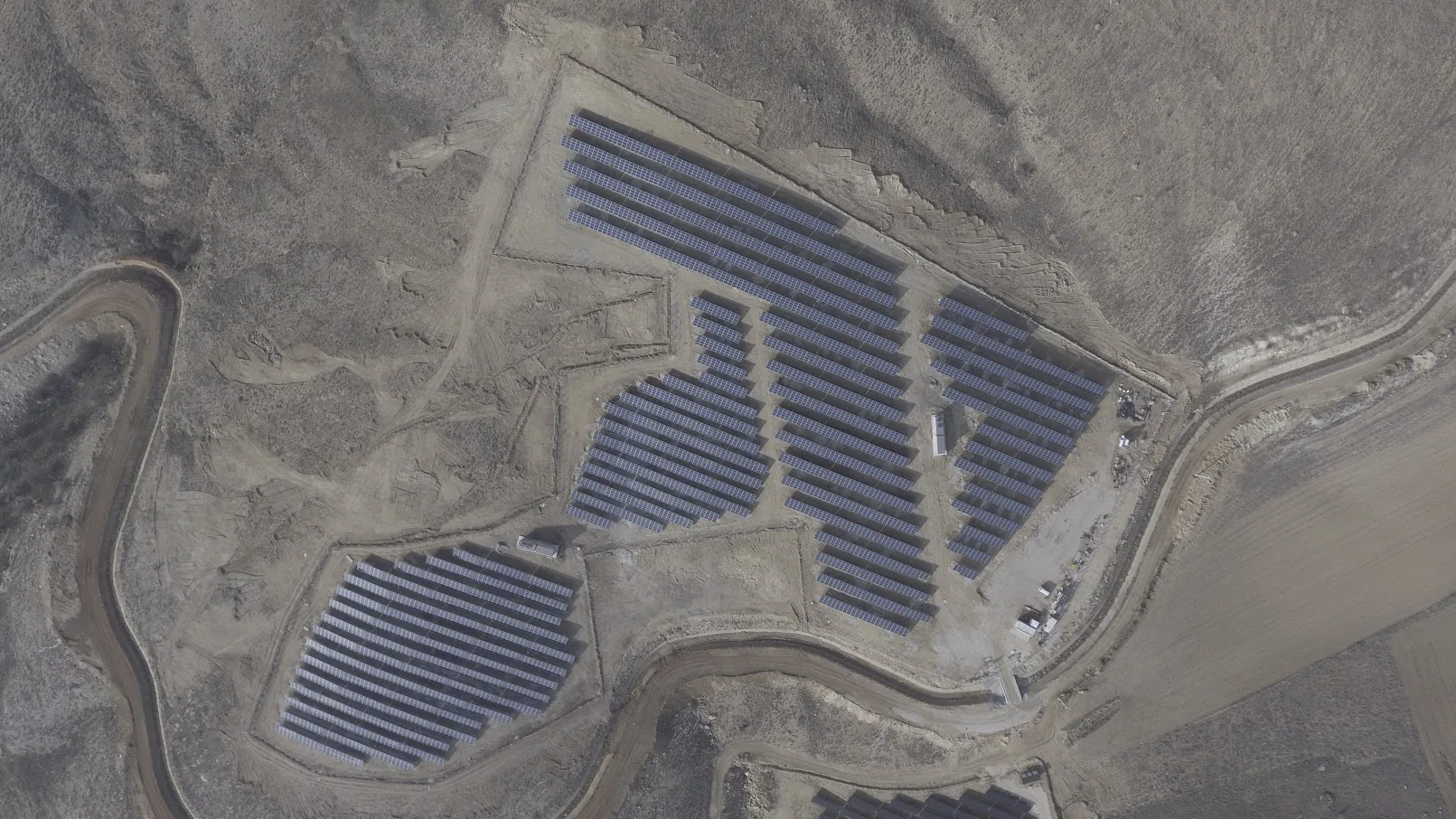 Top-down view of the solar plant blocks